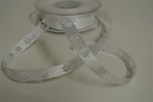 Band 20m/ 12mm, Open Flower, weiss Band 20m/ 12mm, Open Flower, weiss