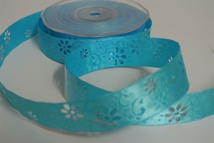 Band 20m/ 25mm, Open Flower, türkis Band 20m/ 25mm, Open Flower, türkis