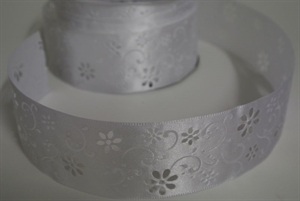 Band 20m/ 40mm, Open Flower, weiss Band 20m/ 40mm, Open Flower, weiss