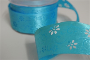 Band 20m/ 40mm, Open Flower, türkis Band 20m/ 40mm, Open Flower, türkis