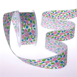 Band 20m/ 40mm, Bubbles, grün/blau Band 20m/ 40mm, Bubbles, grün/blau