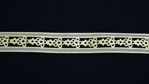 Band 20m/ 25mm, Blume gestanzt, gelb Band 20m/ 25mm, Blume gestanzt, gelb