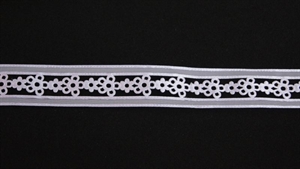 Band 20m/ 25mm, Blume gestanzt, lila Band 20m/ 25mm, Blume gestanzt, lila