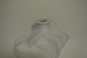 Band 20m/ 50mm, Crash-Organza, weiss Band 20m/ 50mm, Crash-Organza, weiss