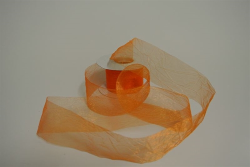 Band 20m/ 50mm, Crash-Organza, orange Band 20m/ 50mm, Crash-Organza, orange