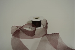 Band 20m/ 50mm, Crash-Organza, bordeaux Band 20m/ 50mm, Crash-Organza, bordeaux