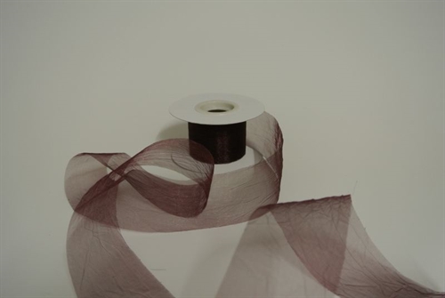 Band 20m/ 50mm, Crash-Organza, bordeaux Band 20m/ 50mm, Crash-Organza, bordeaux