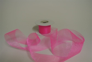 Band 20m/ 50mm, Crash-Organza, pink Band 20m/ 50mm, Crash-Organza, pink