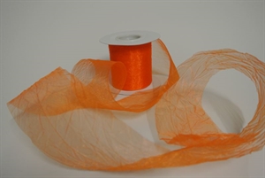 Band 20m/ 80mm, Crash-Organza, mandarin Band 20m/ 80mm, Crash-Organza, mandarin