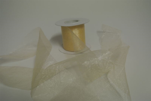 Band 20m/ 80mm, Crash-Organza, creme Band 20m/ 80mm, Crash-Organza, creme