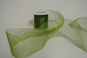 Band 20m/ 80mm, Crash-Organza, olive Band 20m/ 80mm, Crash-Organza, olive