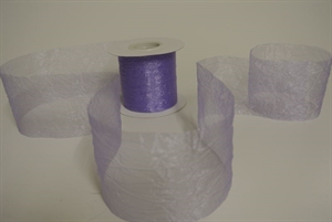 Band 20m/ 80mm, Crash-Organza, flieder Band 20m/ 80mm, Crash-Organza, flieder