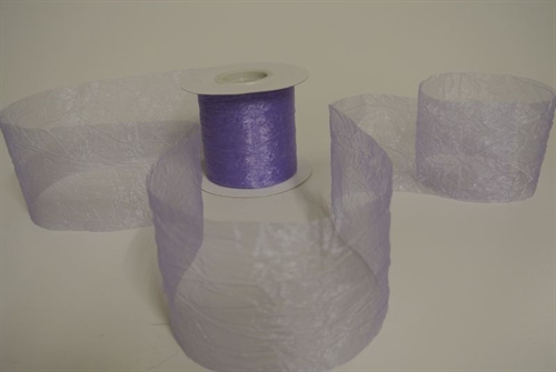 Band 20m/ 80mm, Crash-Organza, flieder Band 20m/ 80mm, Crash-Organza, flieder