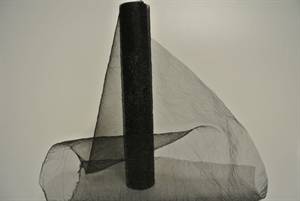 Band 5m/ 280mm, Crash-Organza, schwarz Band 5m/ 280mm, Crash-Organza, schwarz