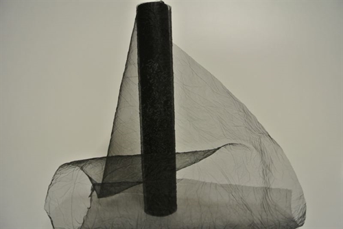 Band 5m/ 280mm, Crash-Organza, schwarz Band 5m/ 280mm, Crash-Organza, schwarz