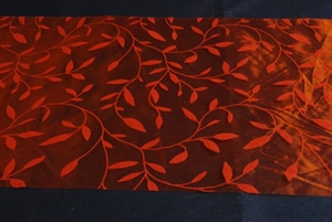 Tischläufer 15m/ 280mm, Flock Print- Leafs, orange Tischläufer 15m/ 280mm, Flock Print- Leafs, orange