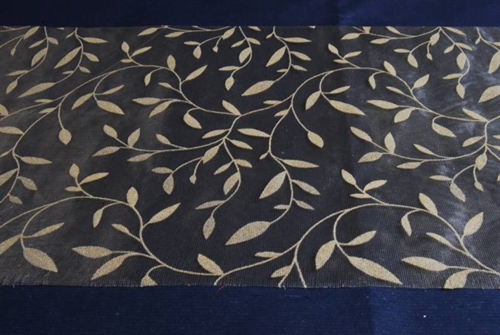 Tischläufer 15m/ 280mm, Flock Print- Leafs, honey Tischläufer 15m/ 280mm, Flock Print- Leafs, honey