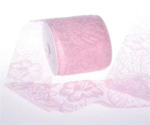 Tischläufer 25m/ 70mm, Lace Roses, zartrosa Tischläufer 25m/ 70mm, Lace Roses, zartrosa