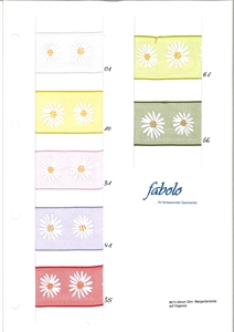 Band 20m/ 40mm, Blume Margrite, lila Band 20m/ 40mm, Blume Margrite, lila