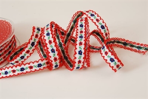 Band 20m/ 10mm, Jaquard, rot Band 20m/ 10mm, Jaquard, rot