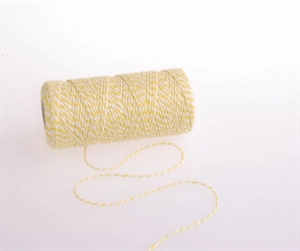 Kordel 100m/ 1.5mm, "Bäcker" aus Baumwolle, gelb Kordel 100m/ 1.5mm, "Bäcker" aus Baumwolle, gelb