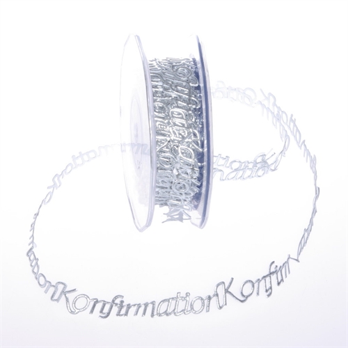 Band 10m/ 15mm, Konfirmation 120x klebend, silber Band 10m/ 15mm, Konfirmation 120x klebend, silber