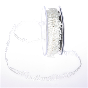 Band 10m/ 15mm, Konfirmation 120x klebend, creme Band 10m/ 15mm, Konfirmation 120x klebend, creme