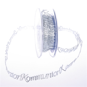 Band 10m/ 15mm, Kommunion 120x klebend, silber Band 10m/ 15mm, Kommunion 120x klebend, silber