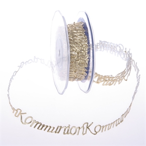 Band 10m/ 15mm, Kommunion 120x klebend, gold Band 10m/ 15mm, Kommunion 120x klebend, gold