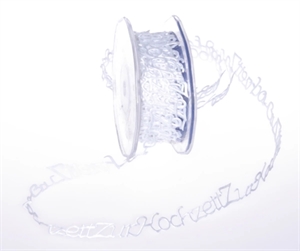 Band 10m/ 15mm, Zur Hochzeit 120x klebend, weiss Band 10m/ 15mm, Zur Hochzeit 120x klebend, weiss