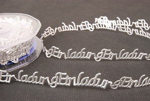 Band 10m/ 15mm, Einladung 200x klebend, silber Band 10m/ 15mm, Einladung 200x klebend, silber