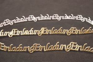 Band 10m/ 15mm, Einladung 200x klebend, gold