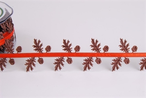 Bordüre, 10m/ 40mm Eicheln, braun/orange Bordüre, 10m/ 40mm Eicheln, braun/orange