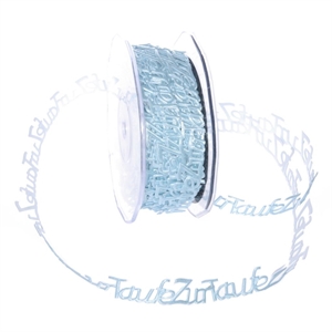 Band 10m/ 15mm, Zur Taufe 180x - klebend, blau Band 10m/ 15mm, Zur Taufe 180x - klebend, blau