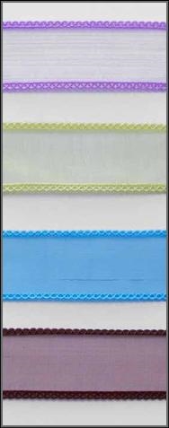 Band 20m/ 25mm, Organza mit Flechtkante, flieder Band 20m/ 25mm, Organza mit Flechtkante, flieder