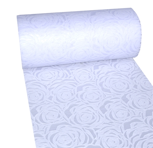 Tischband 25m/ 300mm, Rosen - wasserfest, weiss Tischband 25m/ 300mm, Rosen - wasserfest, weiss