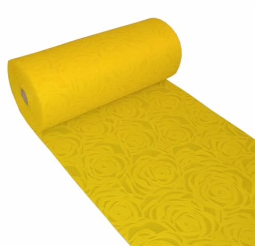 Tischband 25m/ 300mm, Rosen - wasserfest, gelb Tischband 25m/ 300mm, Rosen - wasserfest, gelb