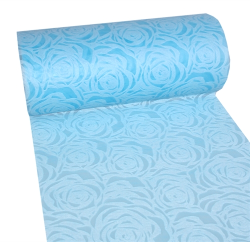 Tischband 25m/ 300mm, Rosen - wasserfest, hellblau Tischband 25m/ 300mm, Rosen - wasserfest, hellblau