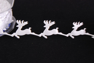 Band 10m/ 20mm, Hirsche - klebend, weiss Band 10m/ 20mm, Hirsche - klebend, weiss