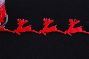 Band 10m/ 20mm, Hirsche - klebend, rot Band 10m/ 20mm, Hirsche - klebend, rot