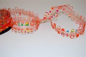 Garland 10m/ 32mm, Colorful Bubbles, orange Garland 10m/ 32mm, Colorful Bubbles, orange
