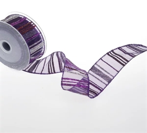 Band 10m/ 40mm, Glitterstreifen, violet Band 10m/ 40mm, Glitterstreifen, violet