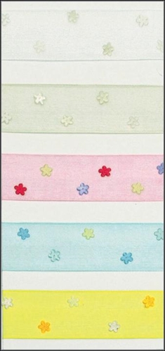 Band 5m/ 25mm, Blümchen, blau Band 5m/ 25mm, Blümchen, blau