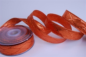 Band 10m/ 25mm, Lurex Raute, kupfer Band 10m/ 25mm, Lurex Raute, kupfer