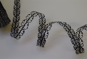 Band 20m/ 12mm, Vine, silber/schwarz Band 20m/ 12mm, Vine, silber/schwarz