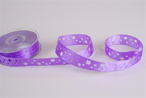 Band 20m/ 24mm, Stern gestanzt, lila Band 20m/ 24mm, Stern gestanzt, lila