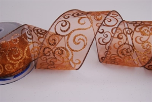 Band, 10m/ 63mm Ornament, braun Band, 10m/ 63mm Ornament, braun