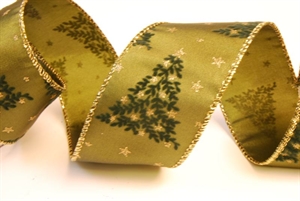 Band, 10m/ 50mm Tannenbaum, grün Band, 10m/ 50mm Tannenbaum, grün