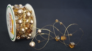 Girlande 20m/ 10mm, Würfel & Perlen, kupfer Girlande 20m/ 10mm, Würfel & Perlen, kupfer