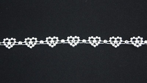 Girlande 10y/ 15mm, Herz, silber Girlande 10y/ 15mm, Herz, silber